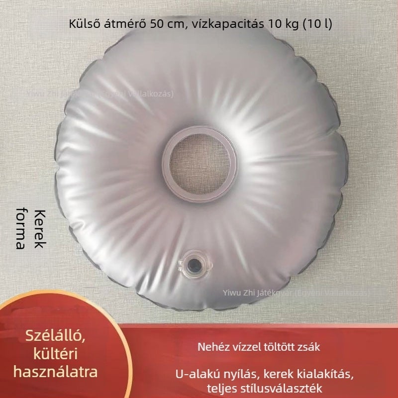 50 cm-es vízzel töltött ballaszt táska kültéri használatra – alap napernyőhöz és kempingezéshez