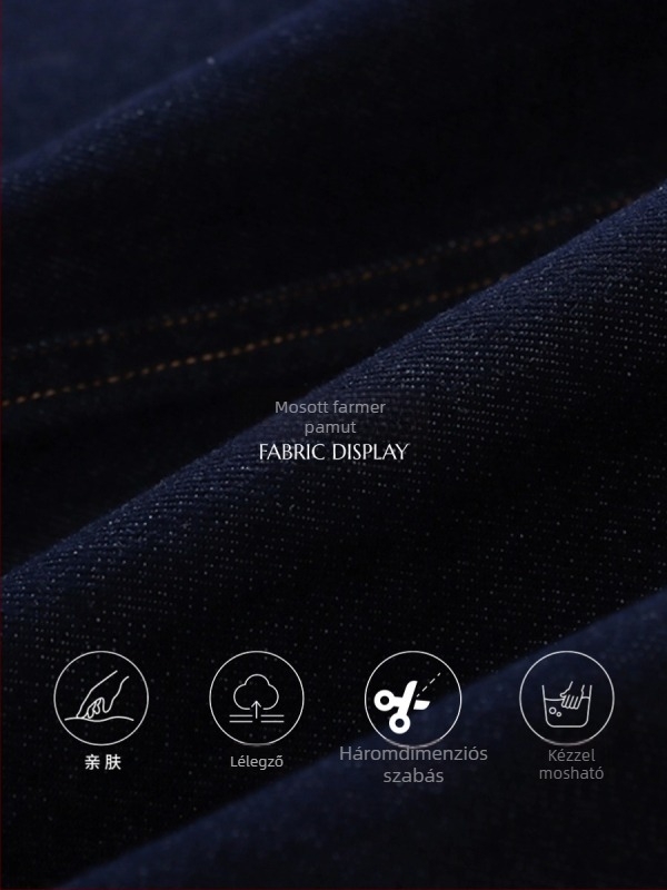 Denim mellény több zsebes, retró stílus, kerek nyak, laza szabás, rétegzett megjelenés