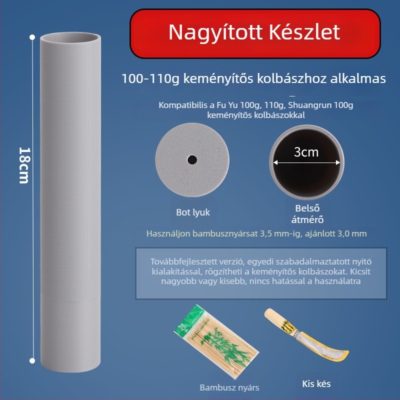 Keményítővel bevont sült kolbász nyársak, ropogós kolbász grillhez — gyors nyárs eszköz