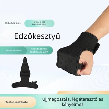Fogás erő edzés kesztyű tenyér- és csuklóvédővel, állítható védőfelszerelés fitneszhez és rúddal végzett edzéshez