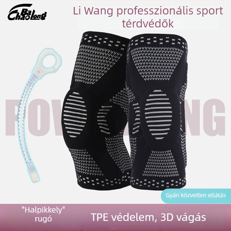 Szakmai sport térdvédő, lélegző és rugalmas, kötött, kerékpározáshoz és futáshoz
