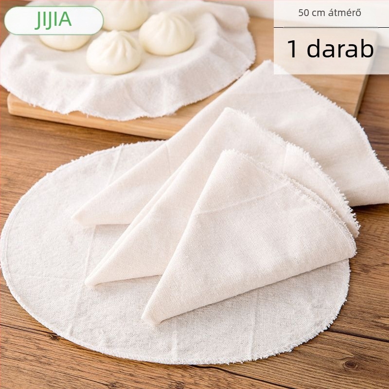 100% pamutszövetből készült pároló kendő, tapadásmentes, élelmiszer-minőségű, zsemle és knédli párolására, otthoni használatra