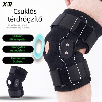Térdízületi ortézis patelláris csuklóval és alumínium ötvözetű támasztékkal futáshoz