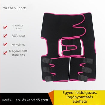 Állítható sportvédő készlet, kar- és lábsvédők, csípő- és deréktáji védelem, futáshoz és edzéshez.