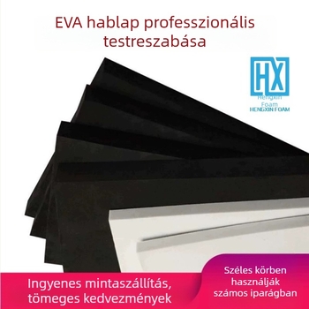 Magas sűrűségű EVA hablap csomagoláshoz, 60° keménység, fekete, belső bevonatú lap