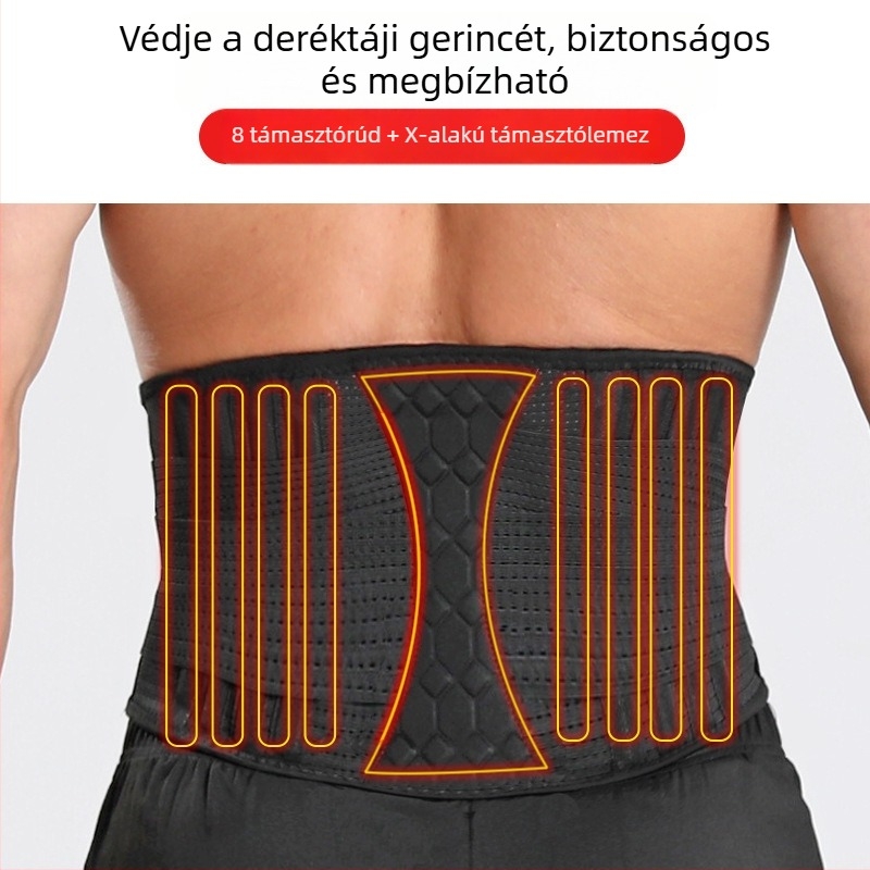 Fitnesz derekára viselhető kompressziós öv, lélegző és rugalmas