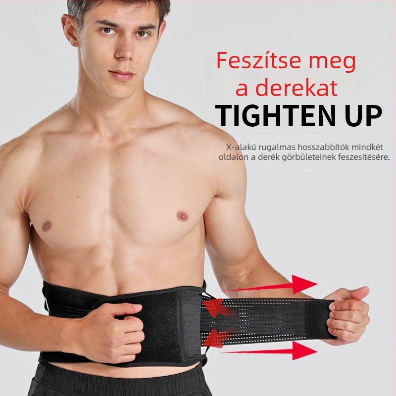 Fitnesz derekára viselhető kompressziós öv, lélegző és rugalmas