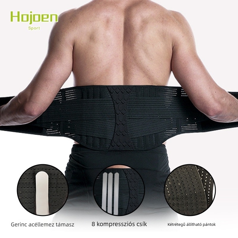 Fitnesz derekára viselhető kompressziós öv, lélegző és rugalmas