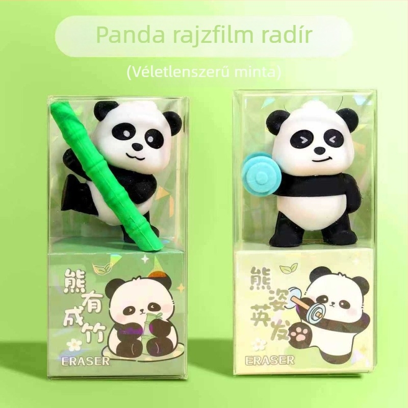 Maci alakú radír, levehető, magas esztétikai érték, kreatív kis ajándék, rajzfilmszerű stílus