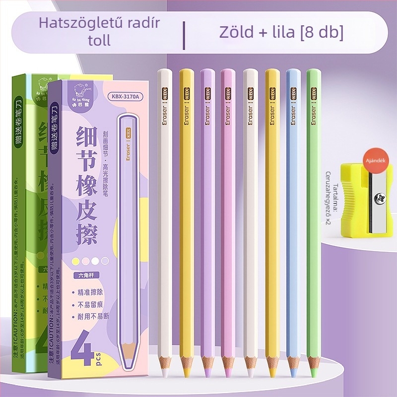 Kaba Bear ceruza radír, puha karikatúra-stílusú radír rajz és művészeti feladatokhoz