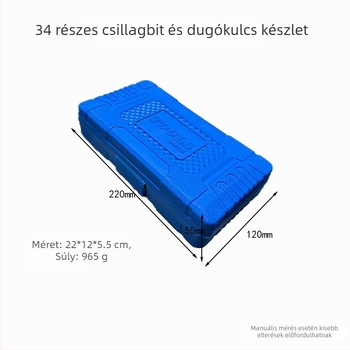 34 részes dugókulcs készlet E-típusú bitekkel autójavításhoz