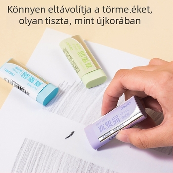 Deli színes morzsás radír – téphető, aranyos, gyerekeknek, kevés morzsa, nem hagy nyomokat