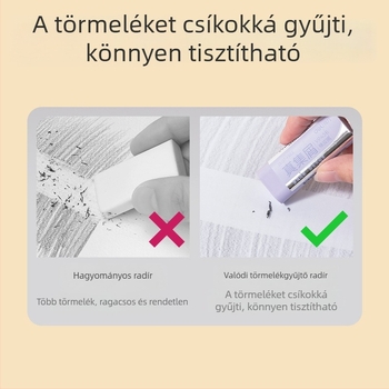 Deli színes morzsás radír – téphető, aranyos, gyerekeknek, kevés morzsa, nem hagy nyomokat