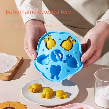 Rajzolt nyuszi alakú szilikon sütőforma – rózsaszín, DIY sütéshez, tortákhoz és bébiételekhez