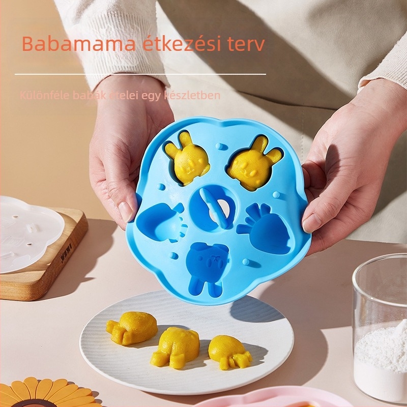 Rajzolt nyuszi alakú szilikon sütőforma – rózsaszín, DIY sütéshez, tortákhoz és bébiételekhez
