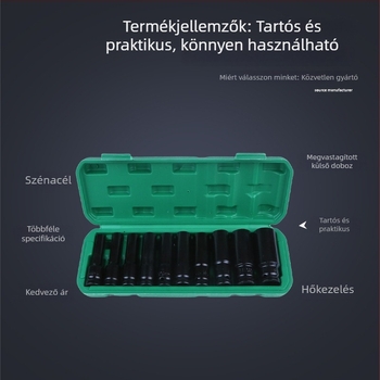 Kiterjesztett hatszögfejű elektromos kulcs, pneumatikus ütőkulcs, autó- és repülőgép-javító szerszámkészlet