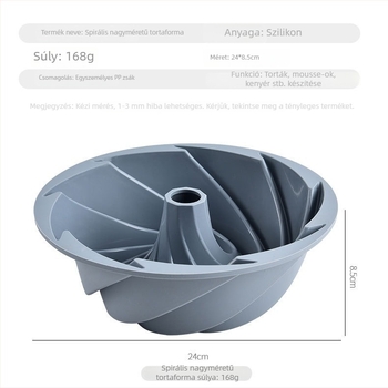 Szilikon tortaforma, csipon tortaforma, spirálisan kör alakú sütőforma, multifunkcionális tortaforma DIY