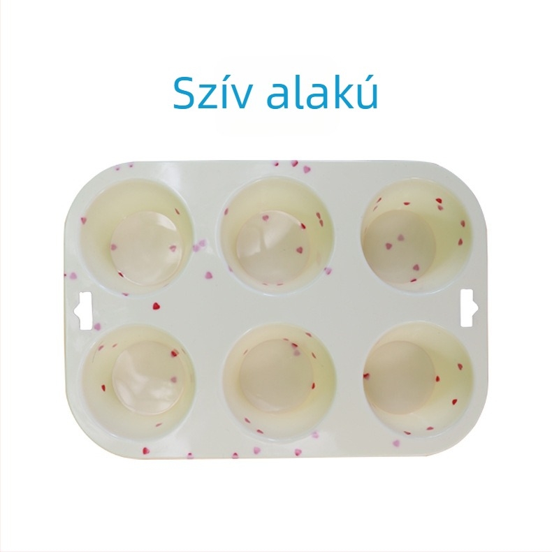 Kétszínű szilikon sütemény forma szifon torta, keksz, muffin és kenyér készítéséhez – kör alakú, magas hőállóságú