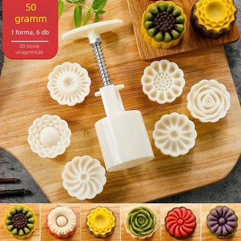 3D Mooncake formakészlet - kézi nyomású, DIY Mid-Autumn ünnepre