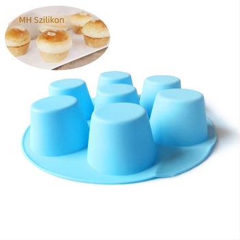 Minghao 7 darabos szilikon kör alakú muffin formák készlet, nagy és kicsi méretben, sütéshez, tojásos tortákhoz és szappankészítéshez