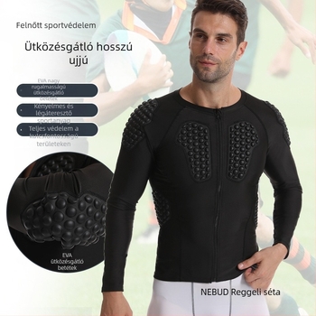 Többsportos hosszú ujjú védőruha vállvédőkkel – kosárlabda, futball, rugby, síelés és görkorcsolyázás edzéshez – edzésruha készlet