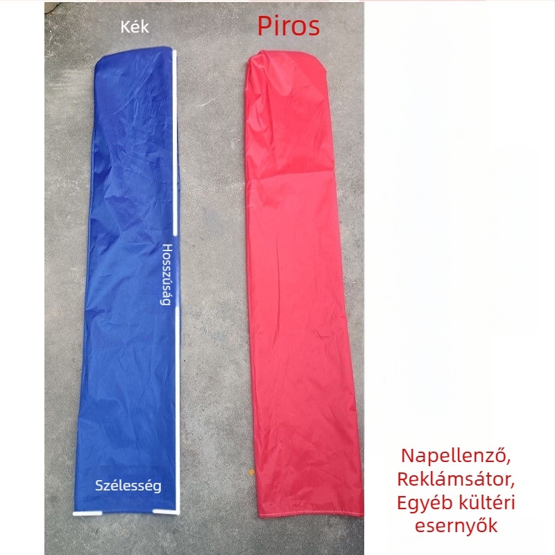 Kültéri nagy standhoz való esernyő réz bordázattal, 14-lamellás váz, parasol és esernyőtok, univerzális típus