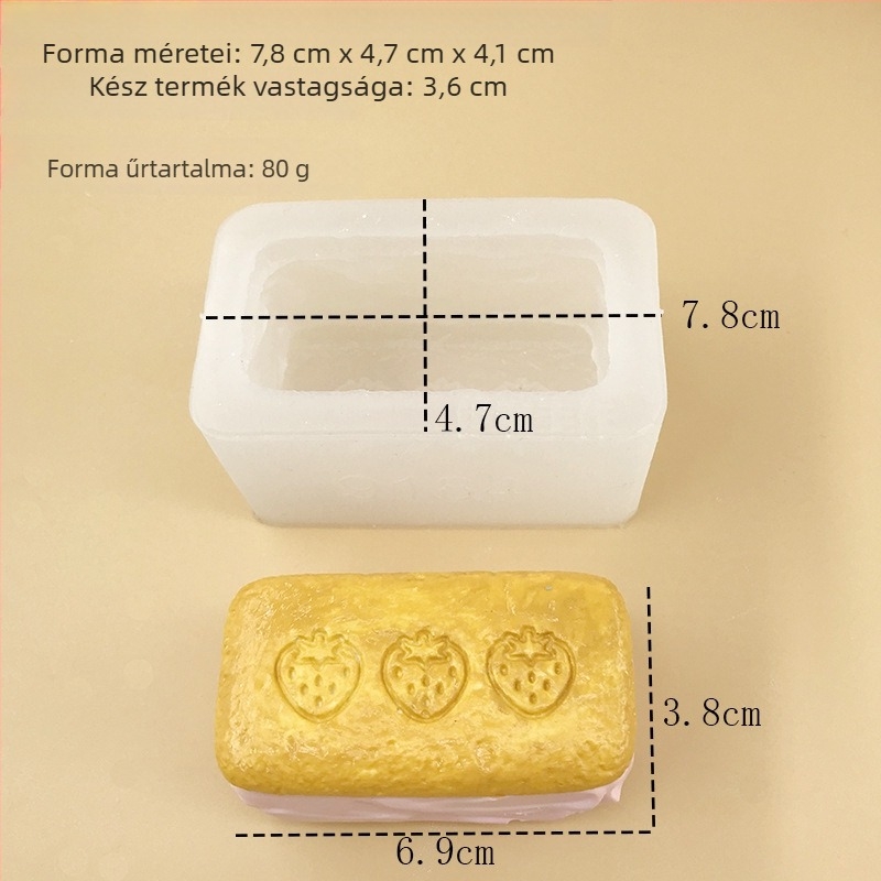 Szilikon sütőforma: eper-tejes rúd, epres töltött keksz és mousse torta