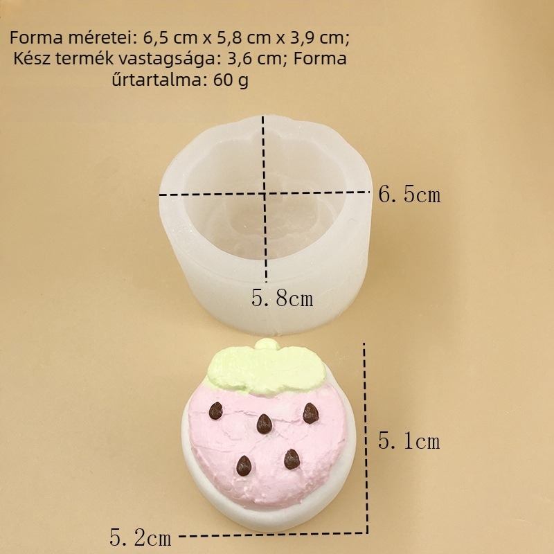 Szilikon sütőforma: eper-tejes rúd, epres töltött keksz és mousse torta