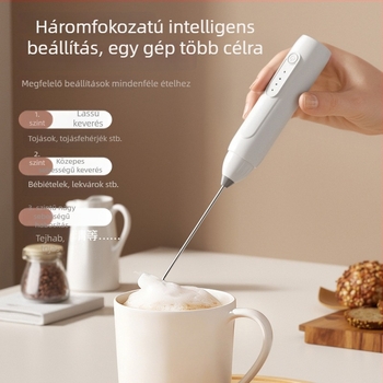 Elektromos tejhabosító kávéhoz, kézi mini vezeték nélküli habverő tojásfelveréshez