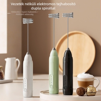 Elektromos tejhabosító kávéhoz, kézi mini vezeték nélküli habverő tojásfelveréshez
