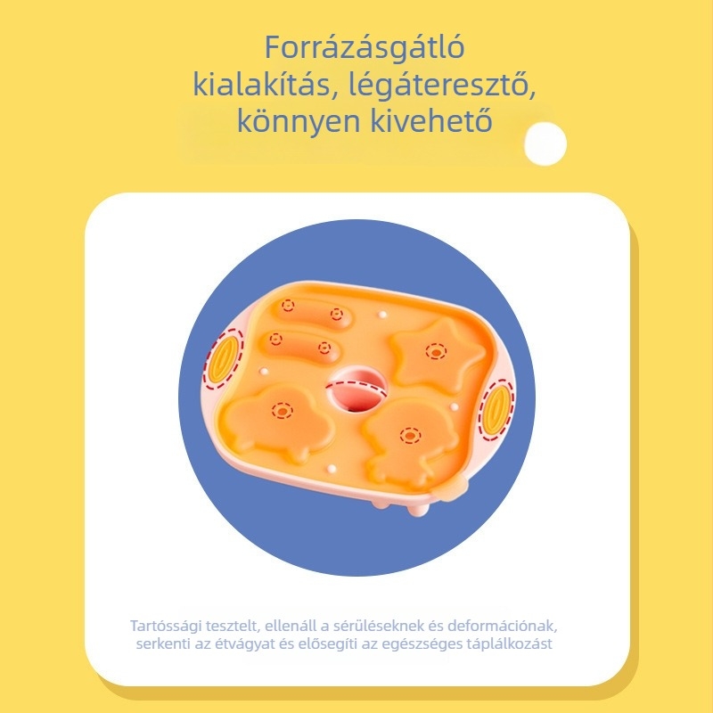 Űrtartó szilikon babaélelmezési forma űrhajós dizájnnal, hőálló, gőzöléshez és sütéshez — formák párolt süteményekhez, rizses süteményekhez és kolbászokhoz