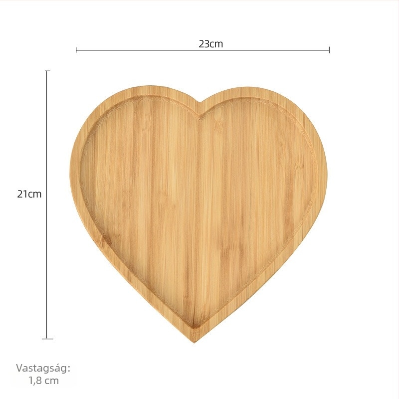 Bambuszfa étkészlet – reggeliző tál és pizza- vagy kenyértál, modern, minimalist stílusú, egyedi alakú, nyugati ételekhez, nassolnivalókhoz és délutáni teához