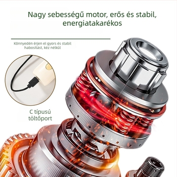 Kézi elektromos tejhabkészítő és tojáshabosító, kávéhabkészítő, tejszínhabverő, kompakt újratölthető mixer