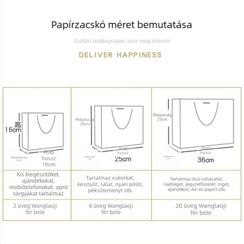 Piros ünnepi ajándéktáska fogantyúval és szalaggal, csíkos dizájn, csomagolás-textúra