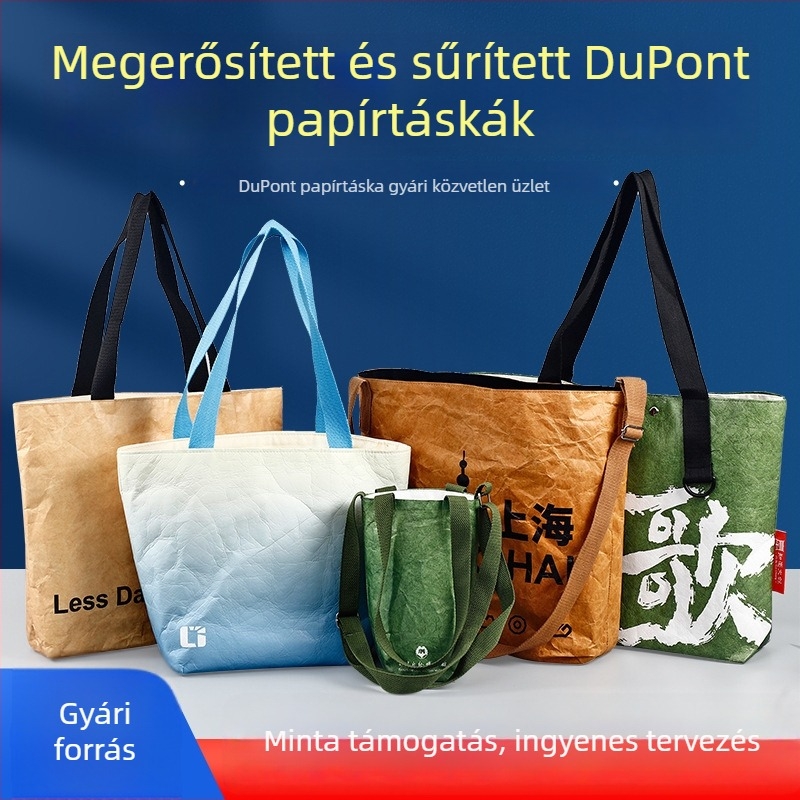 DuPont papírból készült, logóval ellátott kozmetikai táska telefonhoz, kézben és vállon át hordható, személyre szabható