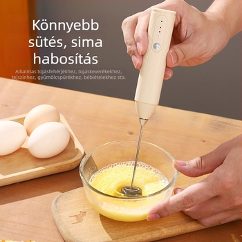 Otthoni elektromos mixer tejhabosítóval és caféhoz, tojásfelverő és kézi habverő tortákhoz