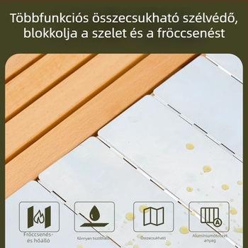 Összecsukható szélvédő palackos gázfőzőhöz – alumíniumötvözetből
