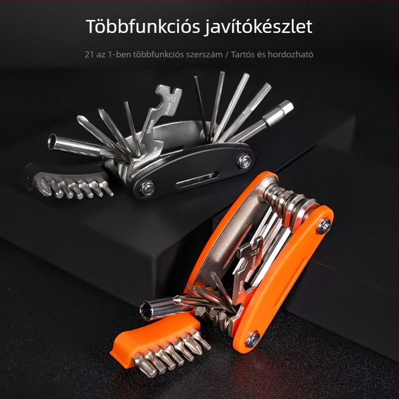 Többfunkcionális kerékpárjavító készlet – gumijavító eszközökkel hegyi kerékpárokhoz