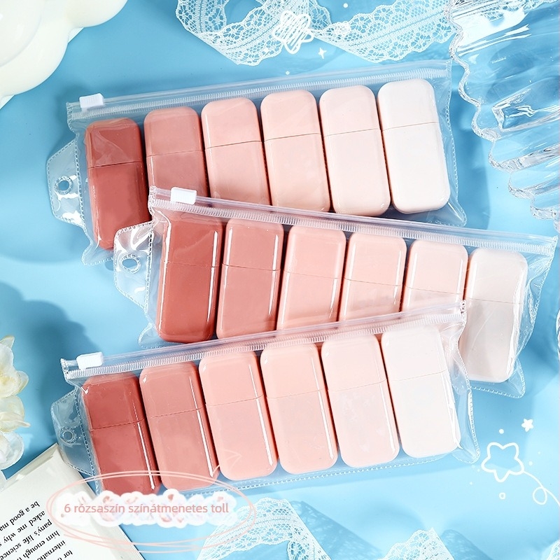 Tanulóknak készült korrektor-szalag – mini téglalap alakú, gradiens színű, aranyos dizájn
