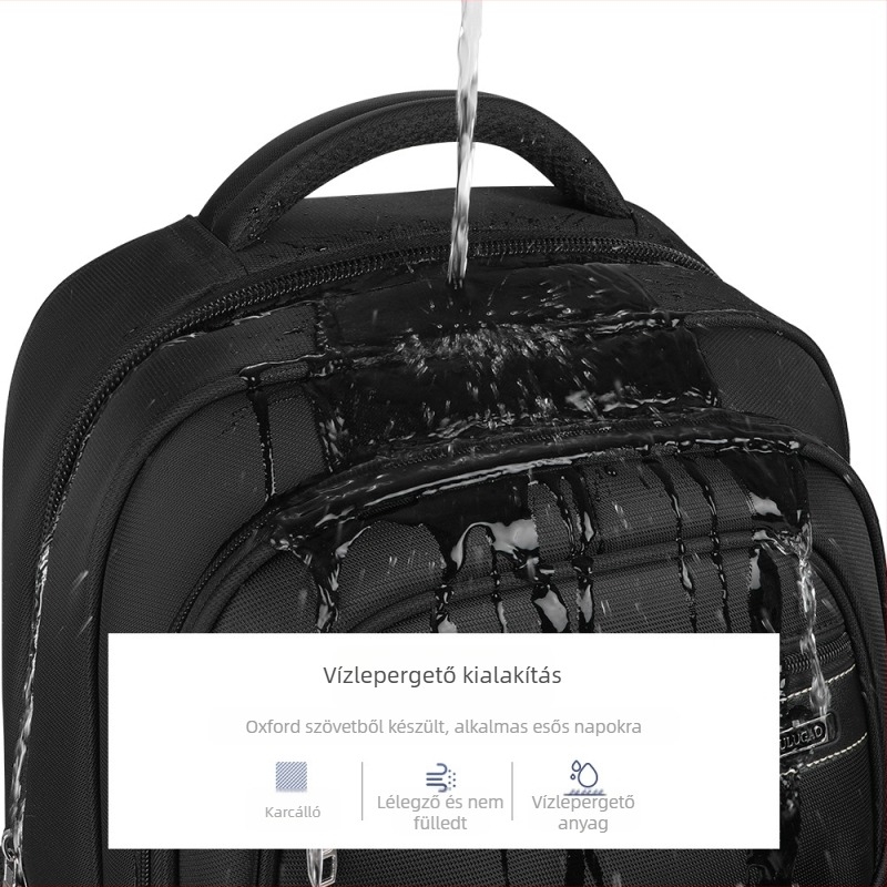 Uniszex 16 hüvelykes laptop hátizsák, Oxford anyagból, vízálló, városi stílusú, multifunkcionális üzleti utazásokhoz