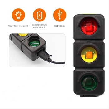 Hátsó tri-színű LED-lámpa kerékpárhoz, USB-töltéses, kültéri LED világítás terepbringázáshoz.