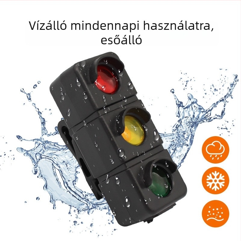 Hátsó tri-színű LED-lámpa kerékpárhoz, USB-töltéses, kültéri LED világítás terepbringázáshoz.