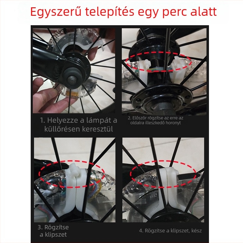 LED kerékvilágítás gyerekeknek egyensúlyi bringához – éjszakai vezetési dekoráció