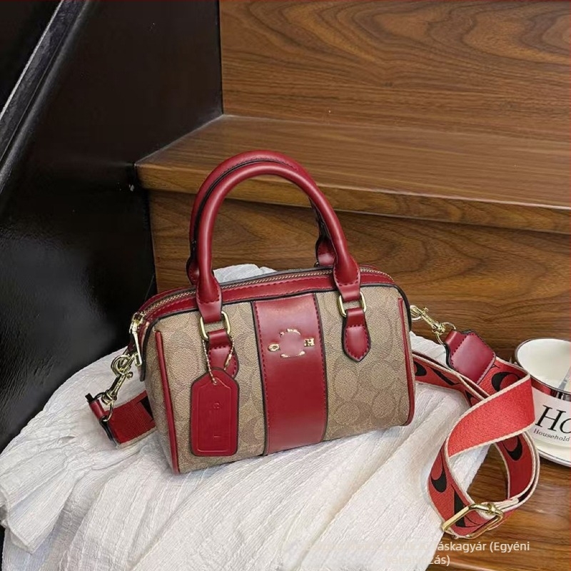 Retro Boston párnás női táska, elegáns mindennapi válltáska keresztpánttal