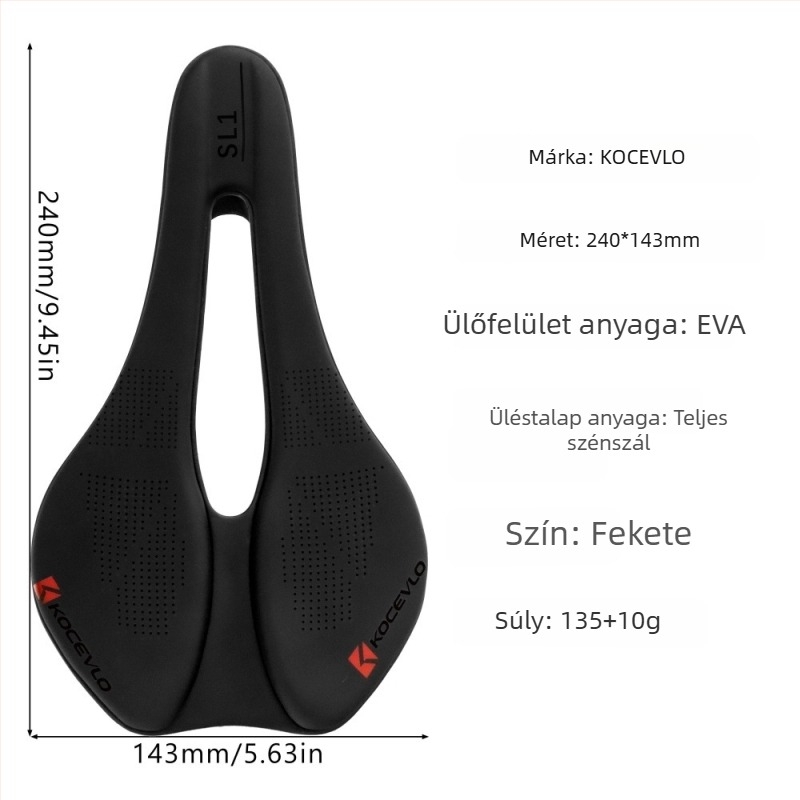 Ultra-könnyű EVA habos kerékpárnyereg teljes szénszálas konstrukcióval országúti és MTB kerékpárokhoz, kényelmes ülés