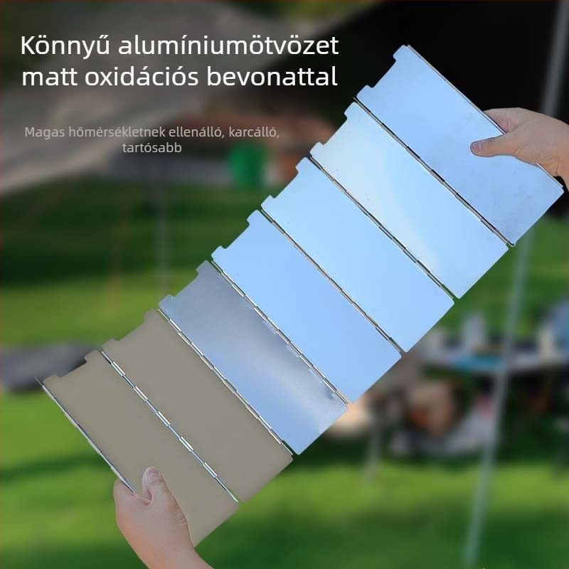 Kemping gázfőző szélvédő panel