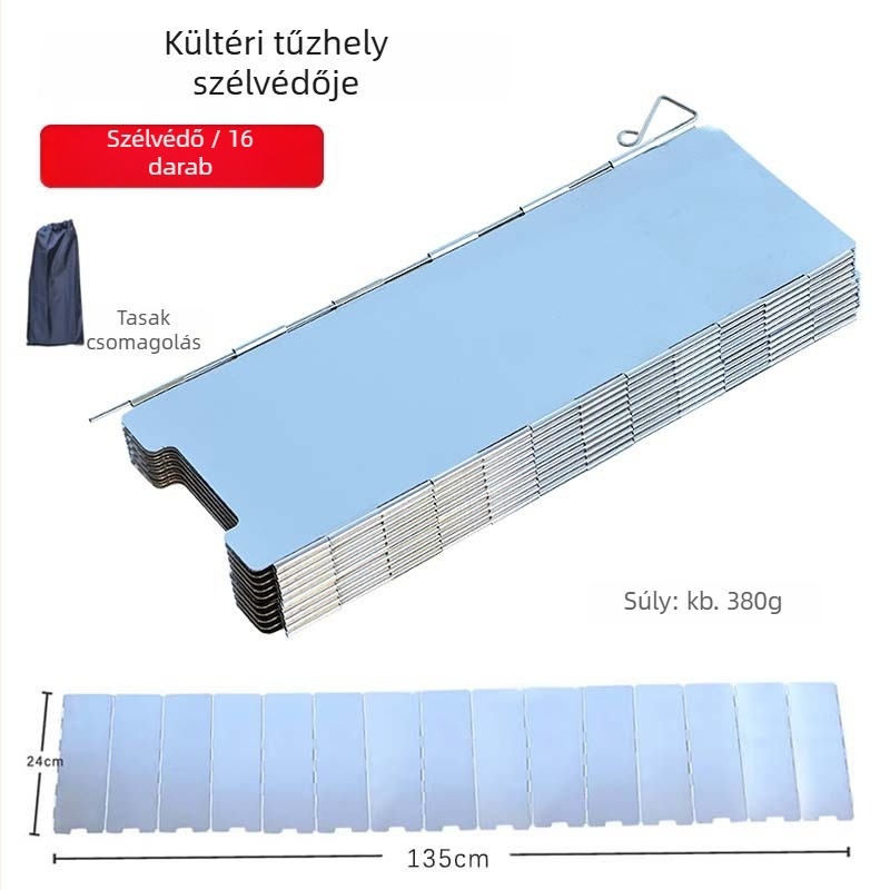 Kemping gázfőző szélvédő panel