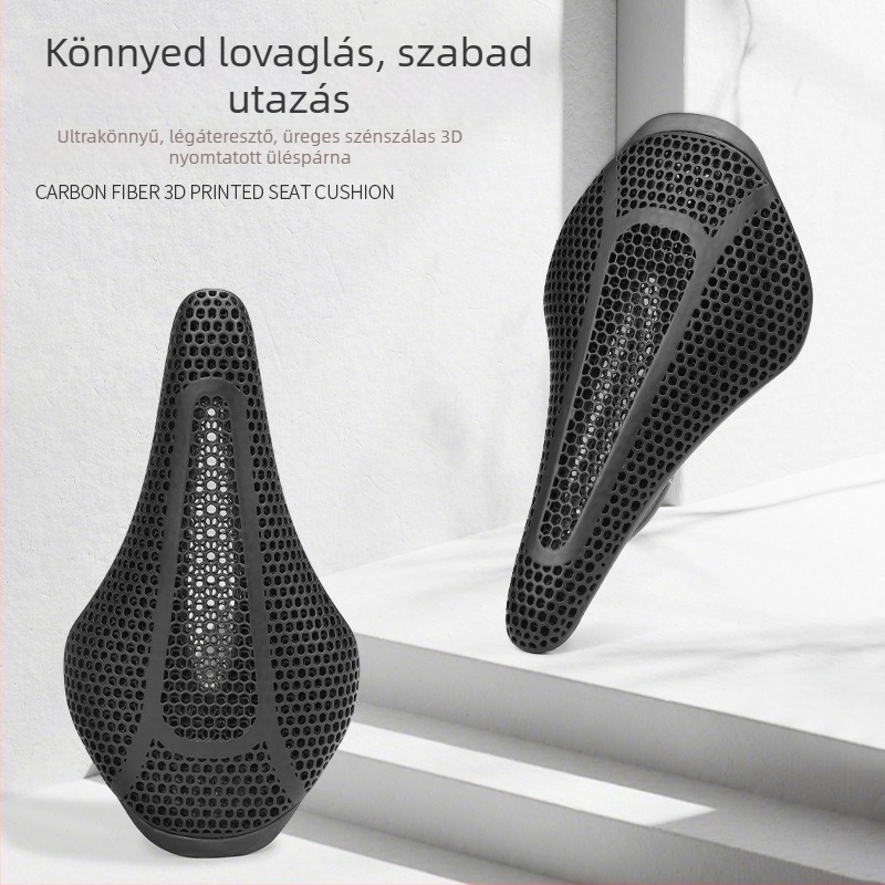 Yafeng 3D-nyomtatott karbon kerékpárnyereg út- és terepkerékpárokhoz, üreges dizájnnal, kényelmes és lélegző