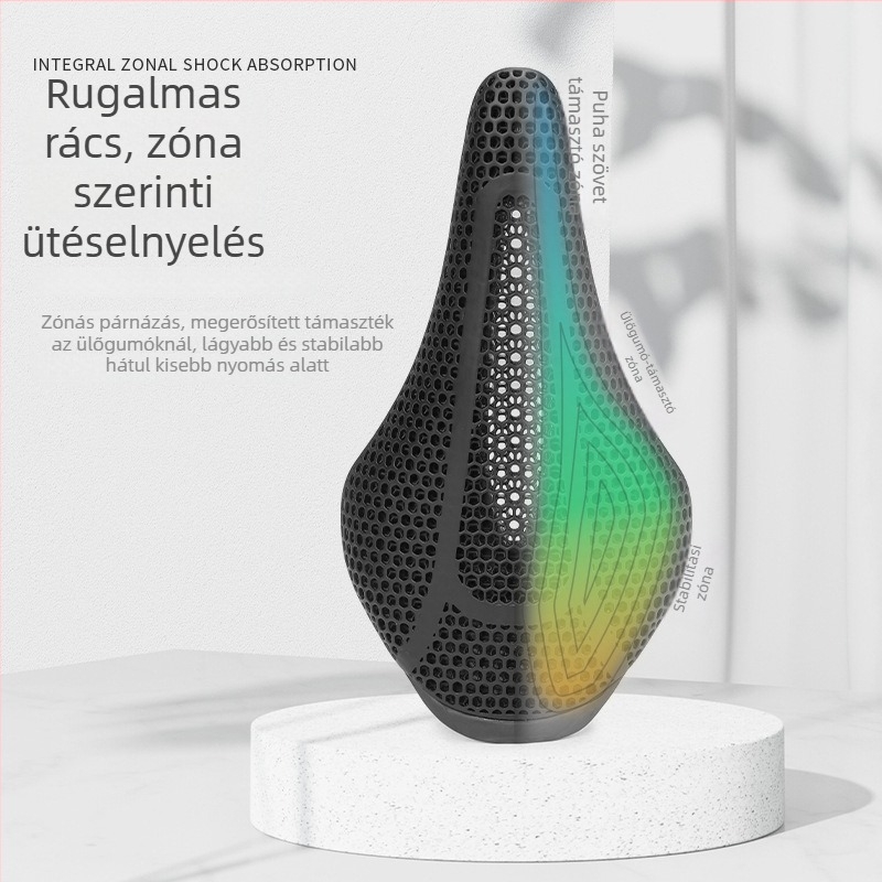 Yafeng 3D-nyomtatott karbon kerékpárnyereg út- és terepkerékpárokhoz, üreges dizájnnal, kényelmes és lélegző