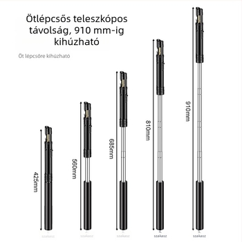 Koofly Kék lángú öngyújtó teleszkópos csővel és COB világítással – szélálló, szabadtéri grillezéshez és kempingezéshez